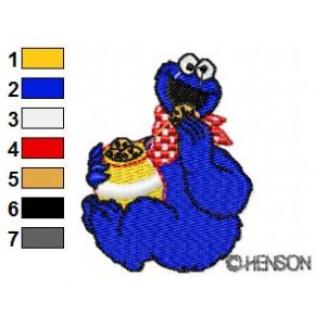 Sesame Street Cookie Monsters Mommy 06 Embroidery Design